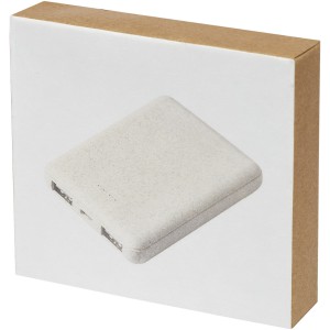 Asama 5000 mAh töltő szalmából, natúr (powerbank)