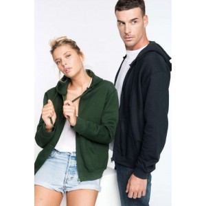 Kariban kapucnis, cipz�ras f�rfi pul�ver, Black